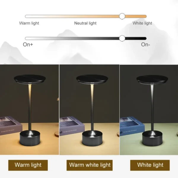 solan Table Lamp Touch Sensor Rechargeable Desktop