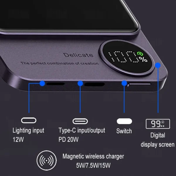 Macsafe Magnetic Power Bank Wireless Fast Charger