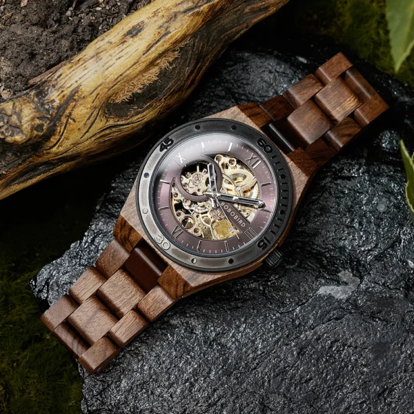 BIRD Watches Mechanical Wristwatch Wooden Luxury Men's Watches